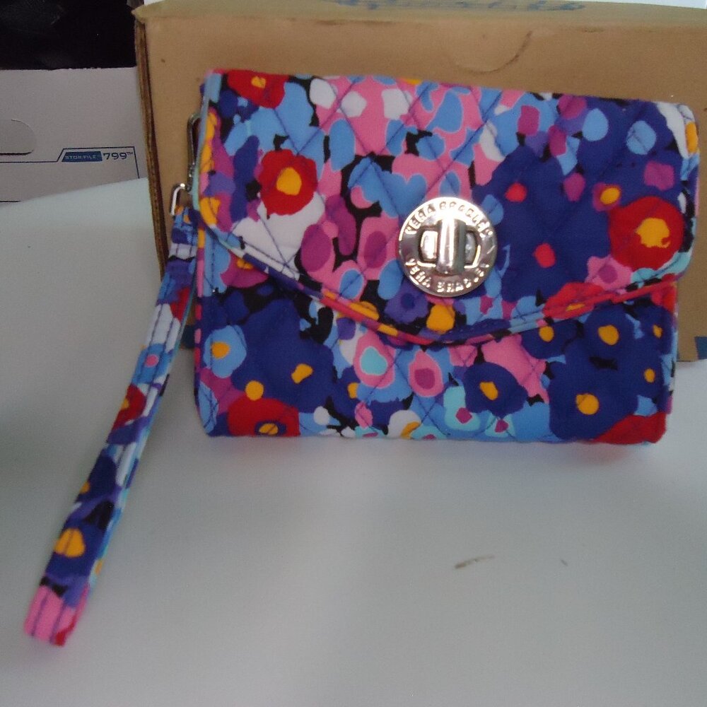Vera Bradley Wristlet Clutch Wallet Your Turn 6.25" x 5"
